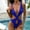 B_ Blue, variant on 2026 Women's Flattering Thong Cutout Monokinis Tie Beach One Piece Swimsuit Bathing Suit Swimwear Beachwear White XL
