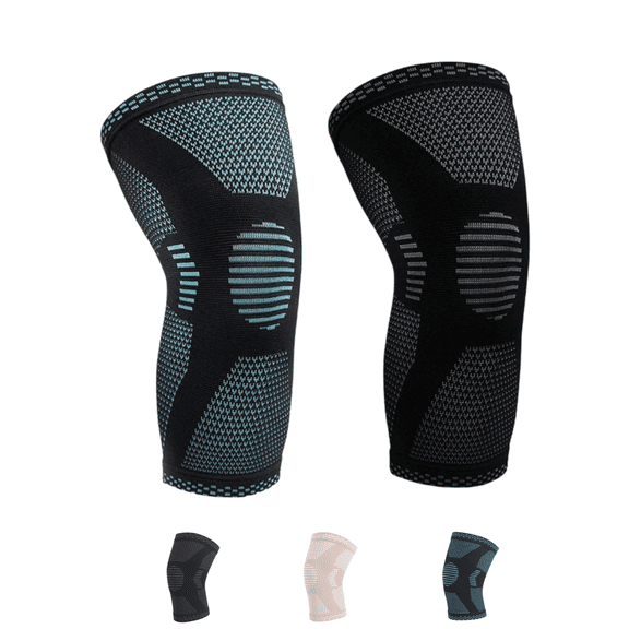 1Pc Silicone Knee Support Sleeves Flexible Meniscus Protective Cover Braces Sports Accessory for Running Cycling Hiking Fitness Outdoor Activities, Black S