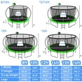 thumbnail image 6 of KOFUN Trampoline, 15FT Trampoline for Kids and Adult, Trampoline with Safety Enclosure Net, Light, Ladder, Basketball Hoop, Outdoor Trampoline, 1500LBS Weight Capacity, No Gap Design, 6 of 7