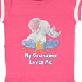 thumbnail image 4 of Inktastic My Grandma Loves Me Cute Elephants Clouds Moon and Stars Boys or Girls Baby Bodysuit, 4 of 5