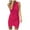Hot Pink, variant on Lolmot Spring Dresses For Women 2026 Sleeveless Solid Color Tank Dresses Crew Neck Slim Fit Short Ruched Bodycon Party Club Mini Dress