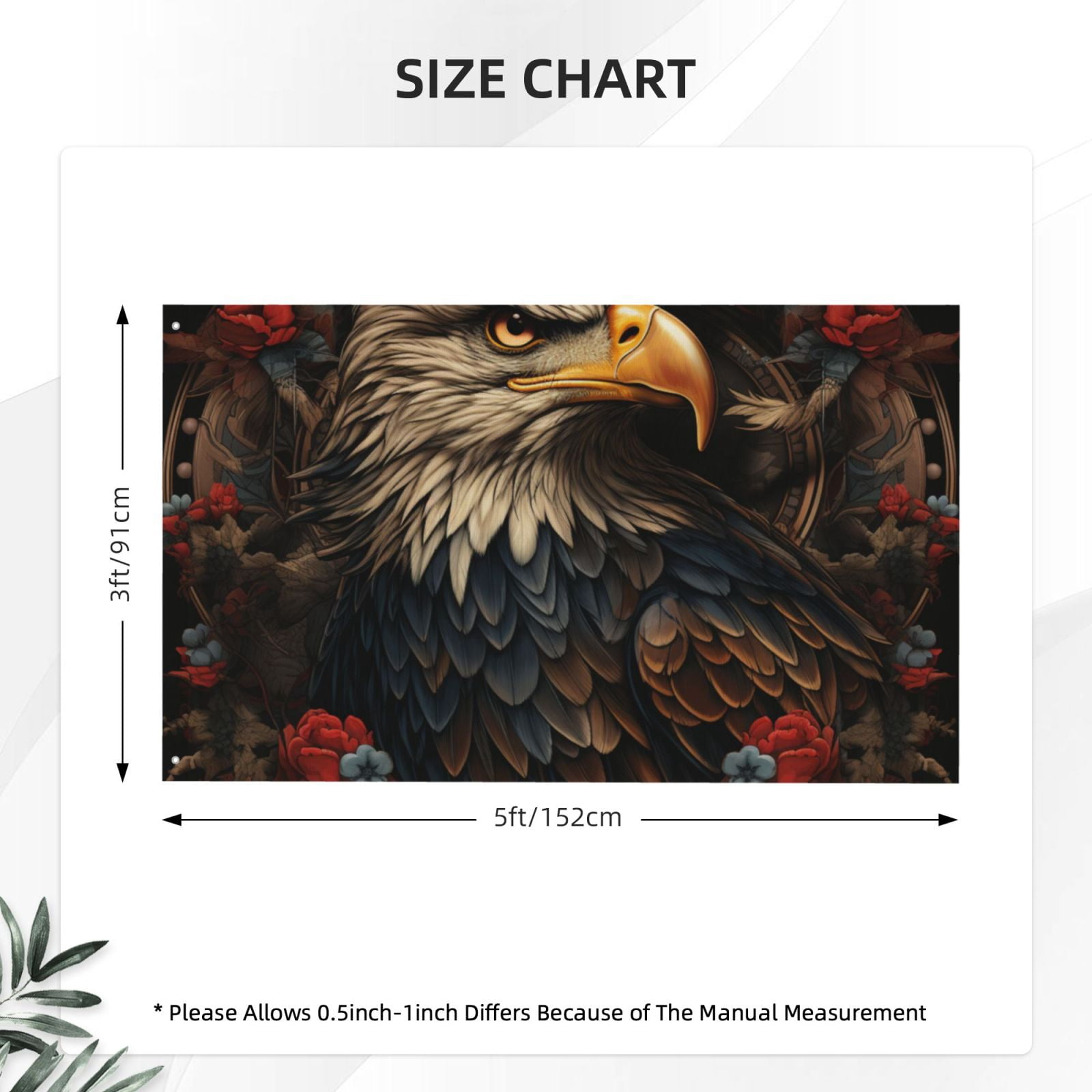USA Navy Eagle American Flag United States Art Double Sided Flag 3x5FT Reversible Garden Flag Outdoor Decor for House, Porch, Lawn, Yard, Indoor Wall, Party Decoration