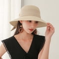 thumbnail image 2 of Fgnfyis Stylish Summer Women's Wide Brim Sun Beach Hat With Decorative Bow For Outdoor Activities White One Size, 2 of 3