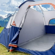 CAMPROS CP Tent 9 Person Camping Tents, 2 Room Water Resistant Family Tent with Top Rainfly, 4 Large Mesh Windows, Double Layer, Easy Set Up, Portable with Carry Bag
