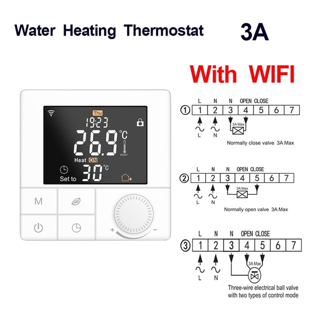 Tuya Smart Wifi Temperature Thermostat Warm Floor Heating Controller Alexa Voice Digital ProgramBoiler Thermoregulator ,Easy to Install