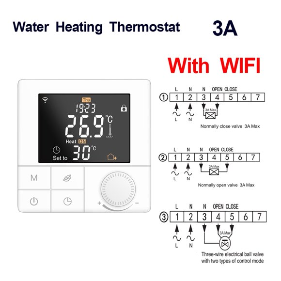 Tuya Smart Wifi Temperature Thermostat Warm Floor Heating Controller Alexa Voice Digital ProgramBoiler Thermoregulator ,Easy to Install