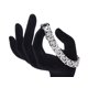 thumbnail image 5 of Brazalete de cadena de esbones cubanos con bordillo de 10 acero inoxidable pteado grueso para hombre Zulema Curb plana Pulsera de Eslabones, 5 of 6