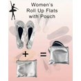 thumbnail image 2 of GUDGUDEE Women's Ballet Flat Shoes Foldable Portable Travel Roll Up Slippe, 2 of 6