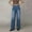 Blue, variant on Wide Leg Work Pants for Women High Waisted Contrast Stitching Trousers Relaxed Fit Flattering Comfortable for Office Casual Streetwear Pants