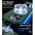 thumbnail image 3 of Ultra Strong Magnetic for iPhone 15 Pro Case, [Compatible with Magsafe]  Slim Translucent Matte Shockproof Case for iPhone 15 Pro Case 6.1 inch,Midnight Green, 3 of 12