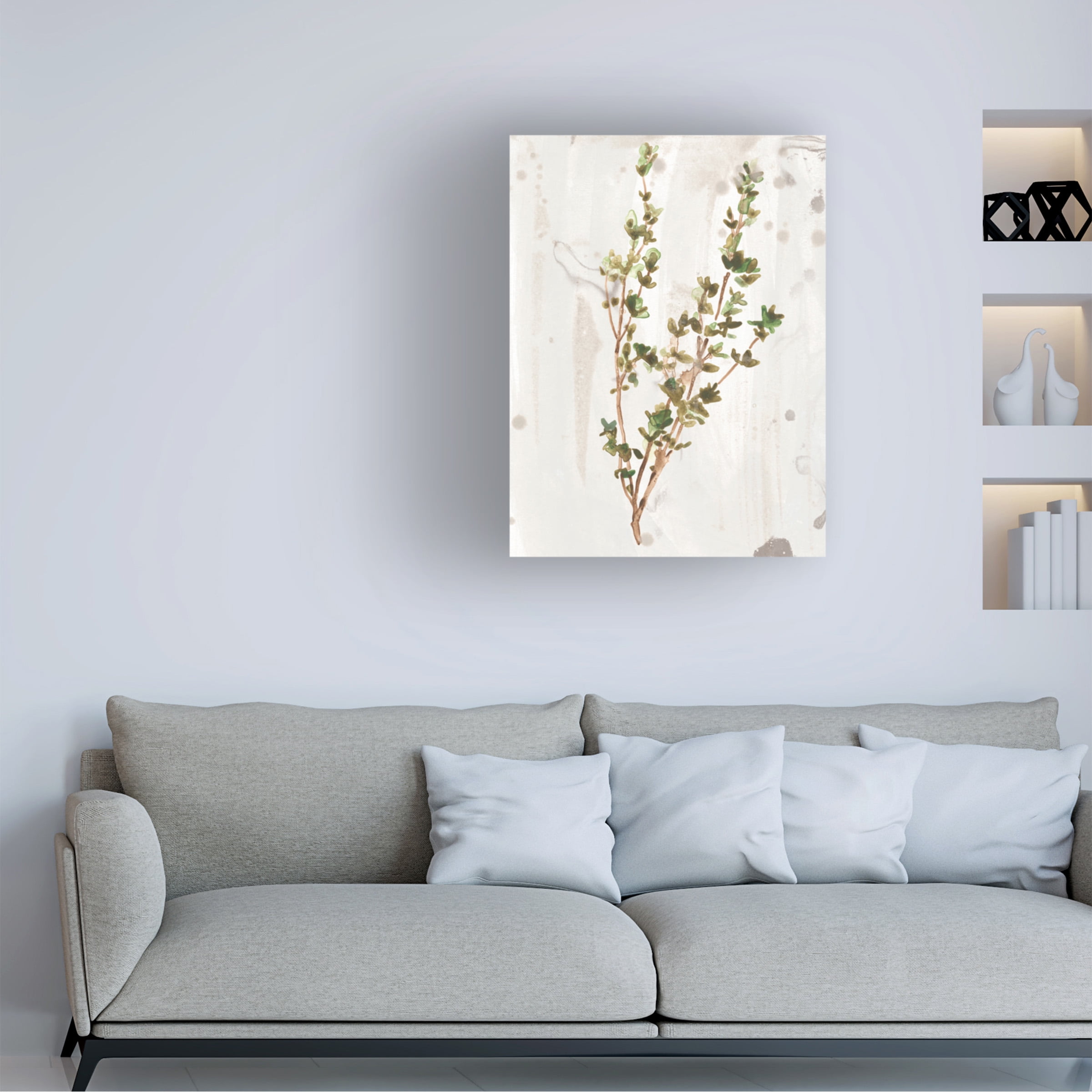 June Erica Vess 'Antique Earthtone Herbs II' Canvas Art