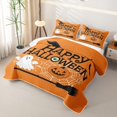 thumbnail image 3 of Manfei Cartoon Halloween Quilt Full,Ghost And Pumpkin Full Bedspread Sets,3pcs,1 Coverlet and 2 Pillowcases, 3 of 7