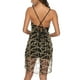 thumbnail image 5 of Vestido flapper con flecos y lentejuelas para mujer con tirantes finos cruzados de una pieza XBTCLXEBCO Oro negro, T XXL, 5 of 6
