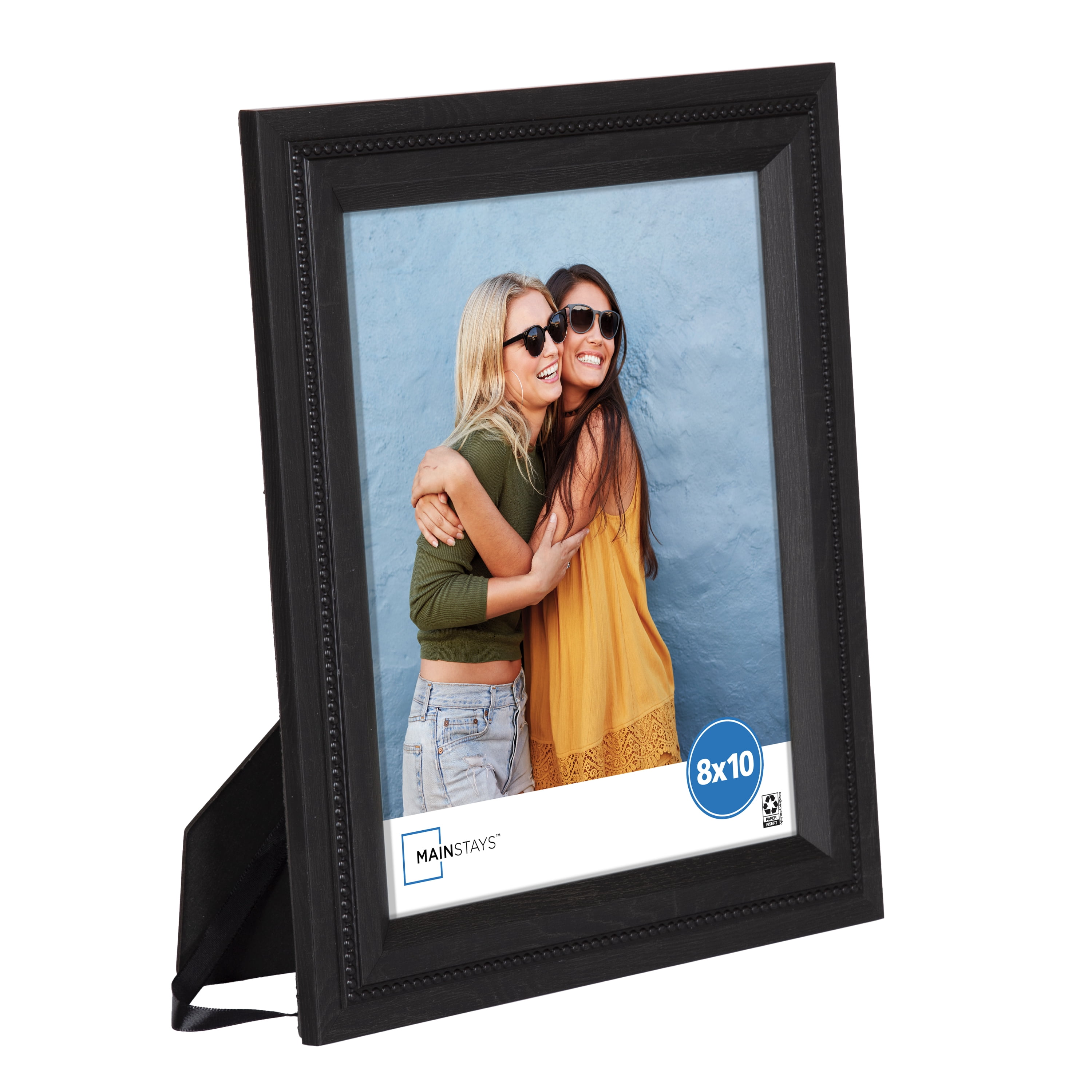 (2 pack) Mainstays – 8x10 Picture Frame – Black Beaded Tabletop Photo Frame