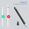 thumbnail image 6 of Fintie Soft Silicone Sleeve for Apple Pencil Pro & 2nd Generation - Protective Pen Skin Cover Pencil Grip Holder with 2 Nib Covers Accessories, Black, 6 of 8