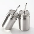 thumbnail image 2 of CCOCC 2Pcs Smoothie Cup,Double Wall Stainless Smoothie Cups with Lids and Straws,Long-Lasting Insulation Smoothie Cups,Silver1,700ml, 2 of 4
