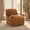Camel+Brown + Engineered Wood + Fabric + Contemporary, variant on Camel Brown Finish 1pc Accent Chair Long Soft Faux Fur Retro Inspired Curve Wooden Arms Tight Seat And Back Primary living Room