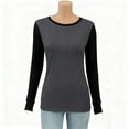 thumbnail image 4 of Maplenight Long Sleeve Thermal Shirt for Women Slim Fit Basic Tops Casual Crewneck Knit Ribbed T Shirts with Thumb Holes, 4 of 5