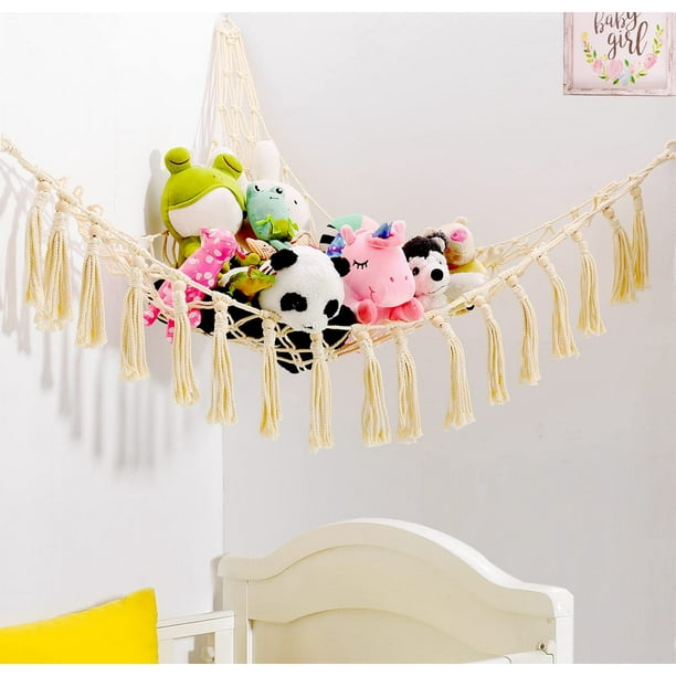 Toy Hammock for Stuffed Animals Corner Hanging Net Macrame Toy Hammock Organizer Pet Net for Stuffed Animal Storage Display Plush Holder Decor for Nursery Playroom Bedroom Kids Room Toy Hammock for Stuffed Animals Corner Hanging Net Macrame Toy Hammock Organizer Pet Net for Stuffed Animal Storage Display Plush Holder Decor for Nursery Playroom Bedroom Kids Room