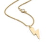 thumbnail image 2 of Lightning Bolt Charm Necklace with Gemstone, 2 of 6