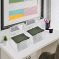 thumbnail image 5 of Sorbus Clear Narrow Hanging File Organizer Bin, Stackable 12 Pack, Freestanding Plastic Document Holder, 5 of 8