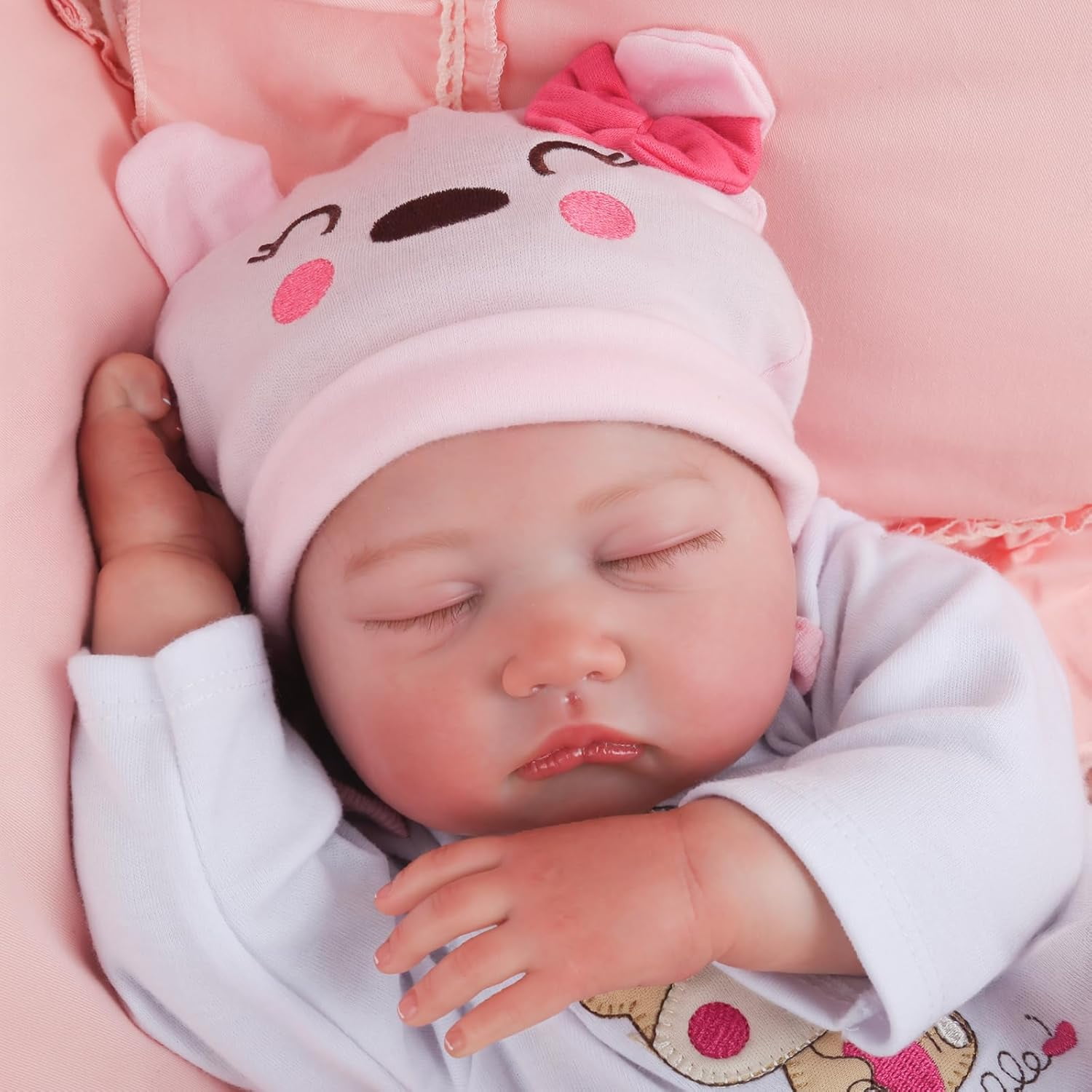Reborn Baby Dolls Girl - 22 Inch Soft Cloth Body Newborn Girl Doll, Realistic Sleeping Baby Doll That Look Real for Kids Age 3+