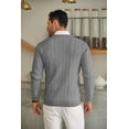 thumbnail image 4 of COOFANDY Men's Pullover Sweater Lightweigt Cable Knit Sweater Classic Casual Crewneck Sweaters, 4 of 7