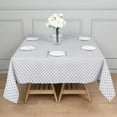 thumbnail image 3 of Christmas Square Tablecloth 52x52 Inch – Waterproof Polyester Printed Table Cover, Wrinkle Resistant & Washable for Kitchen Dining Picnic Party Decor, Single-v4-15, White, 3 of 6