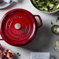thumbnail image 5 of Staub Cast Iron 4-qt Round Cocotte - Cherry, 5 of 12