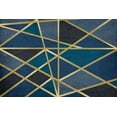 thumbnail image 2 of Allen, Kimberly 24x17 White Modern Wood Framed Museum Art Print Titled - Gold and Blue Maze, 2 of 4
