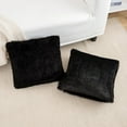 thumbnail image 2 of Sanmadrola Throw Pillow Covers Pillow Protector with Hidden Zipper Furry Faux Fur 18''x18'' 2 Pack, 2 of 7