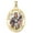 Yellow, variant on Saint Joan of Arc Religious Medal Color Pandant - 2/3 x 3/4 inch Size of Nickel, Sterling Silver