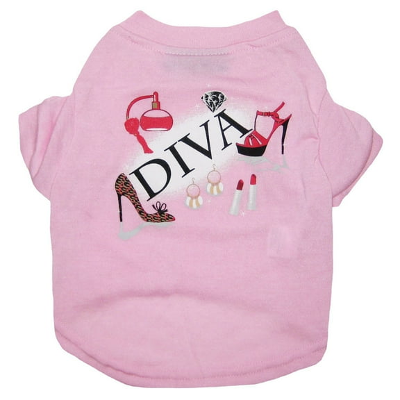 Pets First Cute and Colorful "Diva" Dog Tee Shirt - Extra Small