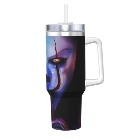 

Pennywise 40oz Ice King (With Handle And Straw) Car Travel Cup 2-In-1 Lid Stainless Steel Tumbler