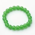 thumbnail image 2 of 20pcs Round Glass Stretch Bracelets Mixed color 1-5/8 inch~1-3/4 inch(40~45mm) Bead: 8x7mm, 2 of 3