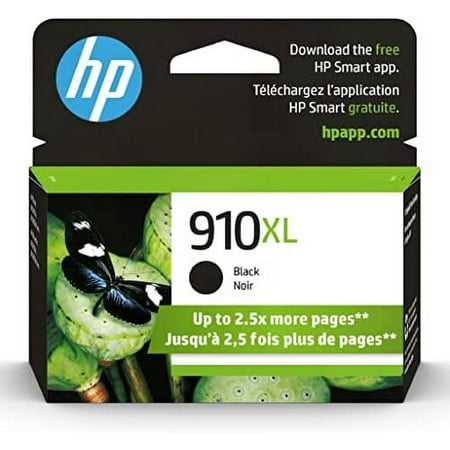 Original HP 910XL Black High-yield Ink Cartridge | Works with HP OfficeJet 8010, 8020 Series, HP OfficeJet Pro 8020, 8030 Series | Eligible for Instant Ink | 3YL65AN