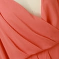 thumbnail image 6 of formal Dresses for Women Holiday Dresses for Women Chiffon Spring V Neck Long Sleeves Pleated A Line Midi Length Wedding Guest Dress, 6 of 6