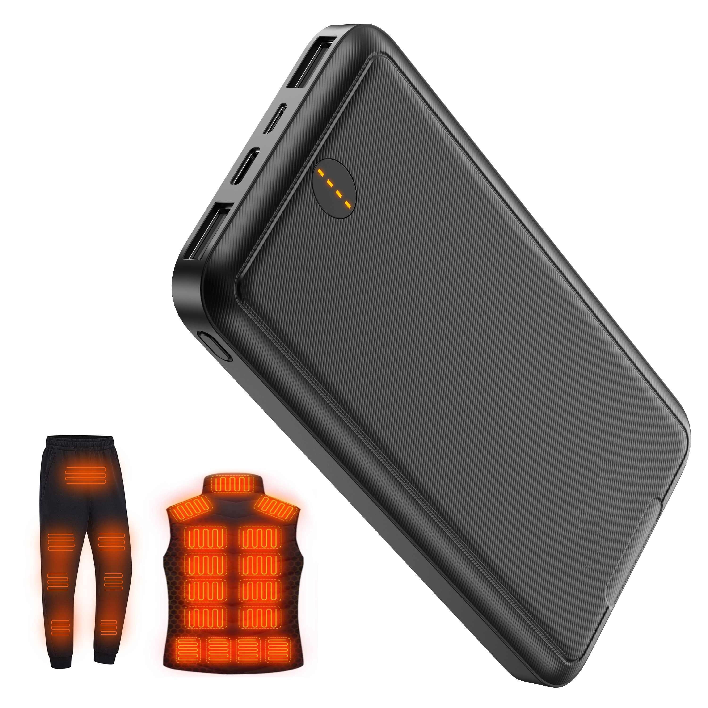 5V 2A Battery Pack For Heated Jackets Vest, 10000mAh Power Bank Portable Charger, Portable Phone Charger For Smartphones, Tablets, Heated Clothes., Etc