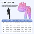 thumbnail image 4 of Naloa Colorful Glitters Men’s Pajamas Set - Long Sleeve Button Down Sleep Shirt and Pajama Bottoms Sleepwear Set-XX-Large, 4 of 7