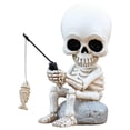thumbnail image 1 of Resin Fishing Skull Outdoor Patios Decoration Home Patios Yard Pond Resin Sculpture for Halloween Party Prop, 1 of 5