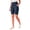 Navy, variant on Women's Plus Size Soft Sculpt Pull-On Side-Pocket Bike Shorts