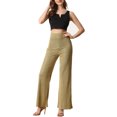 thumbnail image 2 of INSPIRE CHIC Metallic Sparkly High Waist Wide Leg Pants for Women's Trousers Clubwear, 2 of 5