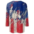 thumbnail image 5 of Bainana Independence Day Graphic Print Top For Women 3/4 Sleeve Crew Neck Pullover Tops Fashion Comfortable Ladies Female Festival Party Playwear Red Size L, 5 of 5