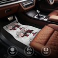 thumbnail image 4 of Uemuo Car Floor Mats - Christmas Snowman With Hat Pattern Carpet Floor Mats for Cars, Auto Accessories Front & Rear Car Floor Foot Mat Sets of 4 Pieces, 4 of 6