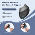 thumbnail image 4 of Upgraded Electric Nail Clipper for Thick Toenails - Rechargeable, 2 Speeds, Magnetic Cover, Automatic File for Adults & Seniors (Black), 4 of 9