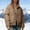 c01Brown, variant on JGGSPWM Women's Winter Cropped Puffer Jacket Coat, Warm Short Quilted Jackets Zippered Button Stand Up Collar Outerwear with Pockets Brown S
