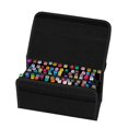 thumbnail image 1 of Inteprter Estuche de almacenamiento de rotuladores de gran capacidad con 80 ranuras con correa para el hombro, rotulador de arte portátil, bolsa de pinturas Negro, 1 of 6