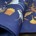 thumbnail image 6 of Double Sided Fairytale Frescoes Art Table Runner 16" X 54",Vintage Blue Medieval Decor,Retro Horse Bird Centerpiece decor, 6 of 9