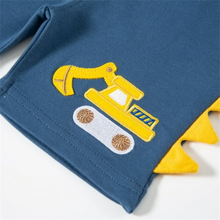 

NECHOLOGY Toddler Kids Baby Boys Girls Jogger Shorts Summer Cotton Casual Cartoon Cars Embroider Short Boys Athletic Clothes Shorts Blue 1-2 Years