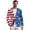 American Flag Paw Print, variant on American Flag Star One Button Suit Jacket for Men Casual Long Sleeve Suit Jacket Notched Lapel Patriotic Sportcoat Open Front Blazer for Independence Day